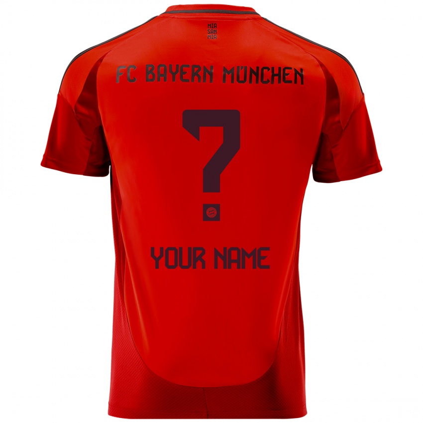 Kinder Ihren Namen #0 Rot Heimtrikot Trikot 2024/25 T-Shirt