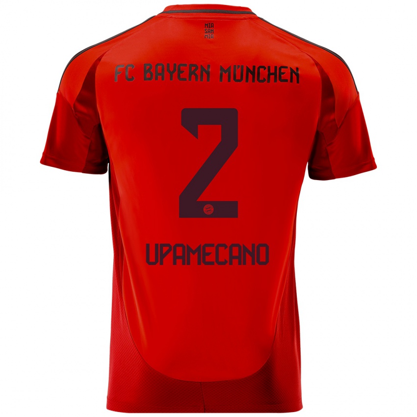 Kinder Dayot Upamecano #2 Rot Heimtrikot Trikot 2024/25 T-Shirt