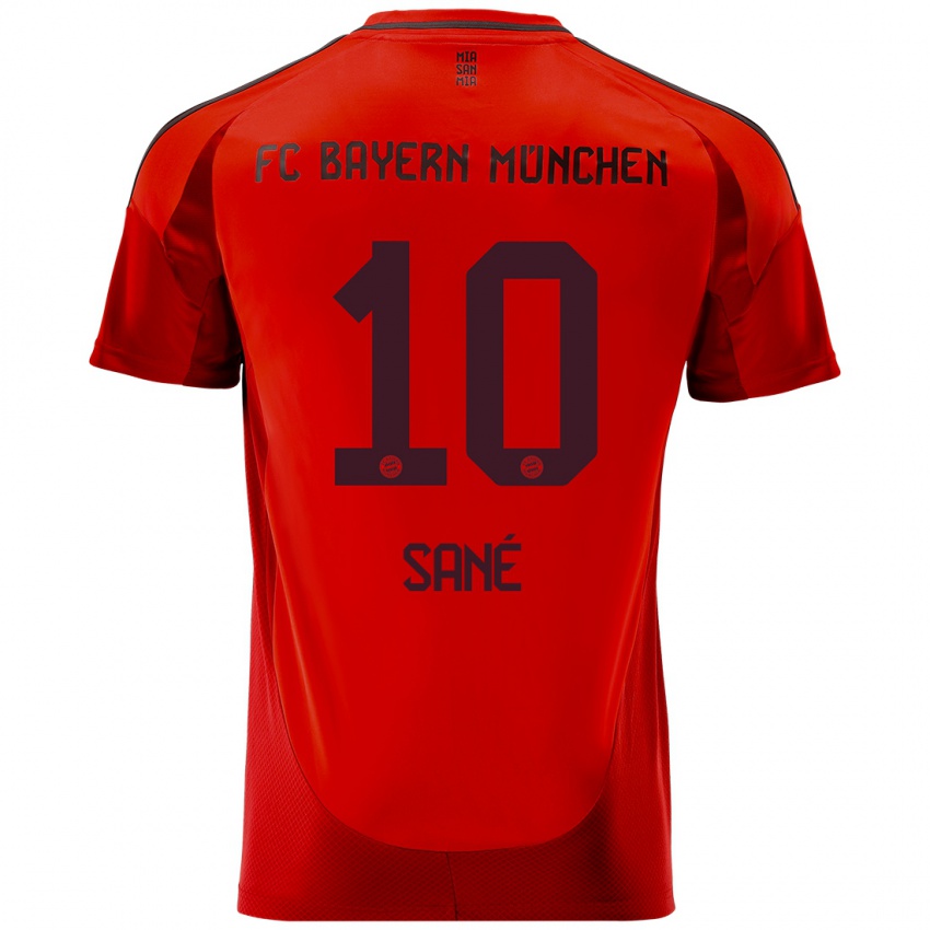 Kinder Leroy Sane #10 Rot Heimtrikot Trikot 2024/25 T-Shirt