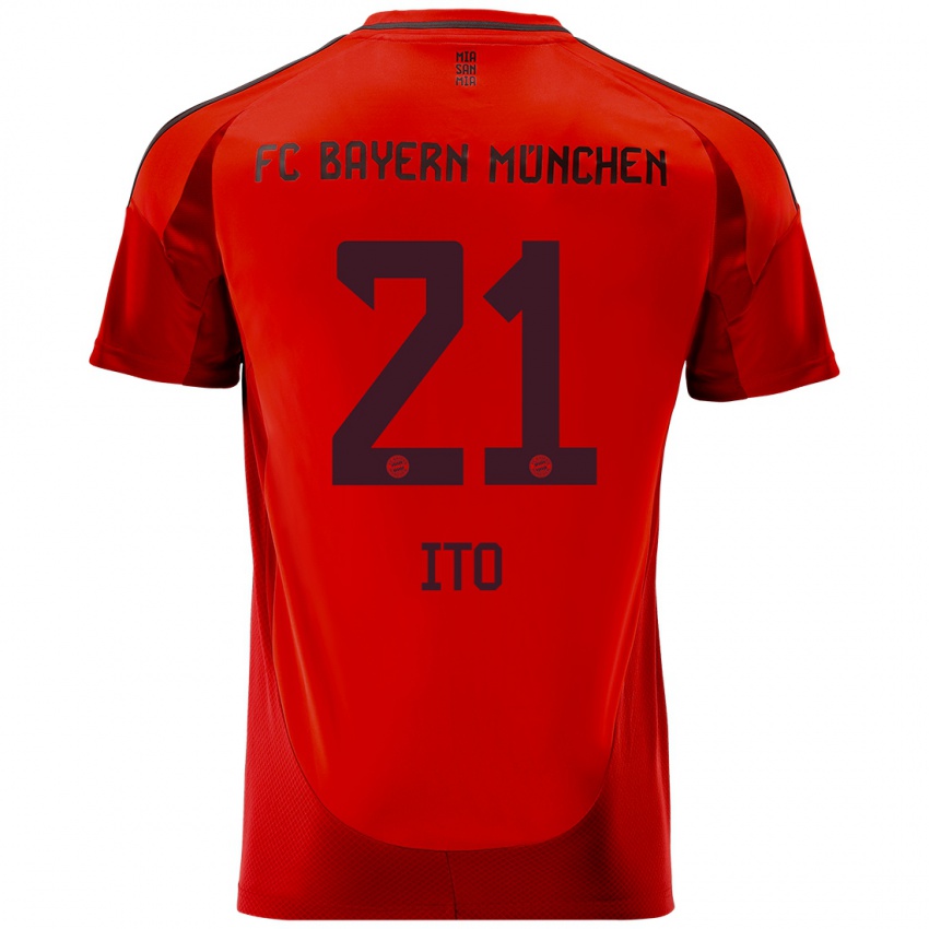 Kinder Hiroki Ito #21 Rot Heimtrikot Trikot 2024/25 T-Shirt