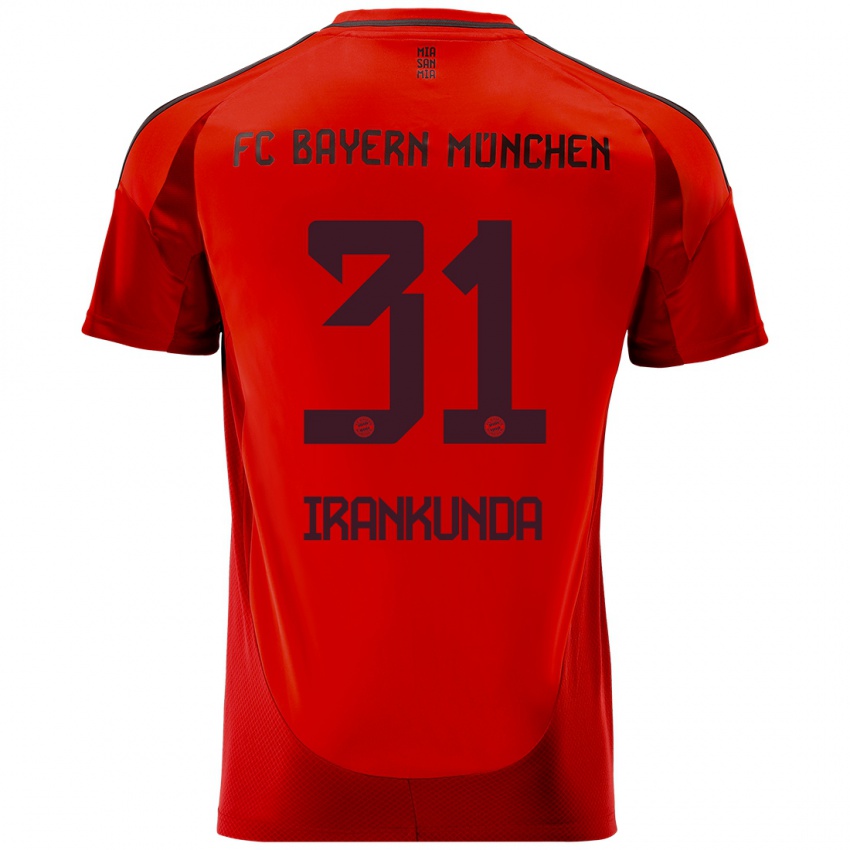 Kinder Nestory Irankunda #31 Rot Heimtrikot Trikot 2024/25 T-Shirt