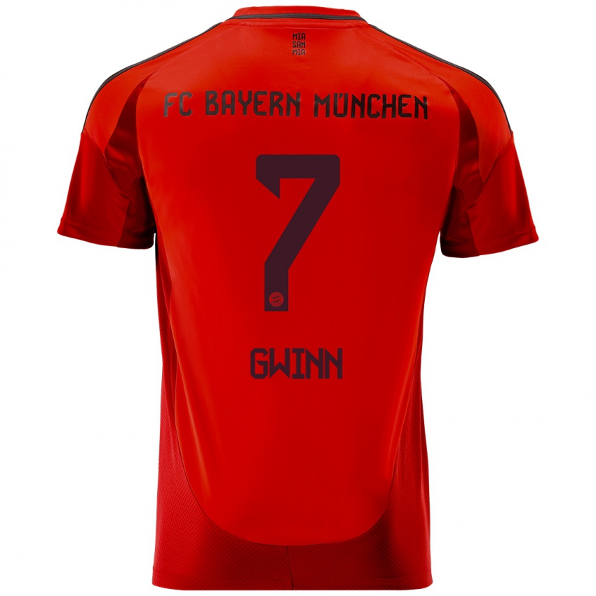 Kinder Giulia Gwinn #7 Rot Heimtrikot Trikot 2024/25 T-Shirt