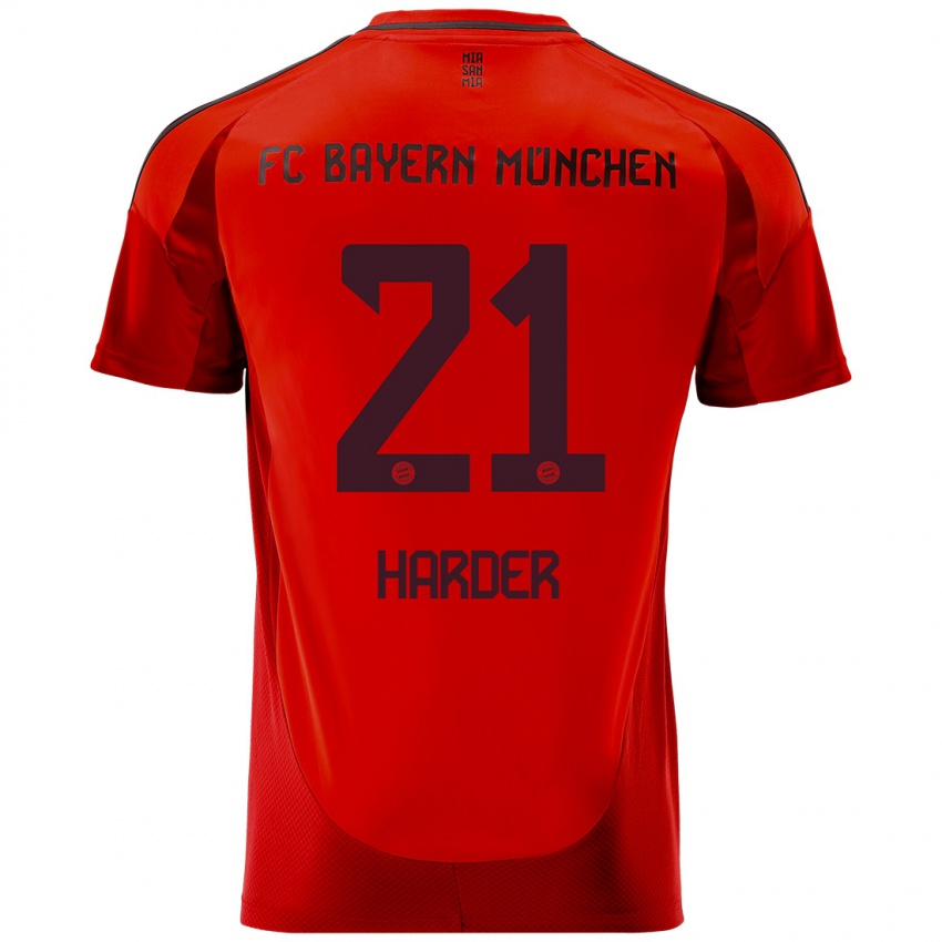 Kinder Pernille Harder #21 Rot Heimtrikot Trikot 2024/25 T-Shirt