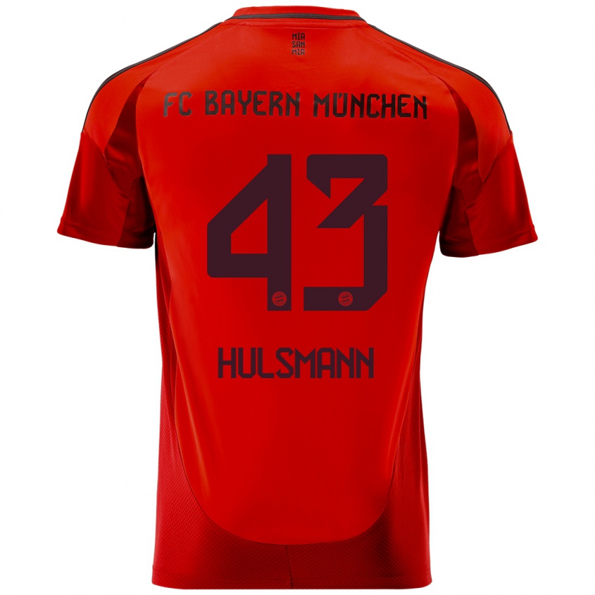 Kinder Tom Hulsmann #43 Rot Heimtrikot Trikot 2024/25 T-Shirt