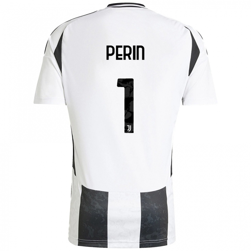 Kinder Mattia Perin #1 Weiß Schwarz Heimtrikot Trikot 2024/25 T-Shirt