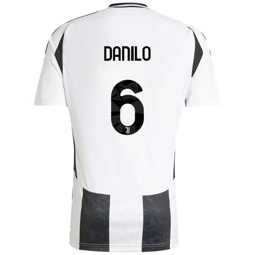 Kinder Danilo #6 Weiß Schwarz Heimtrikot Trikot 2024/25 T-Shirt