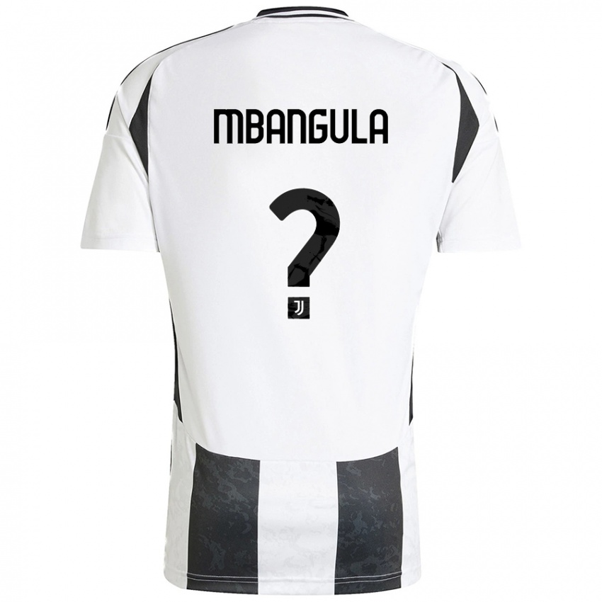 Kinder Samuel Mbangula #0 Weiß Schwarz Heimtrikot Trikot 2024/25 T-Shirt