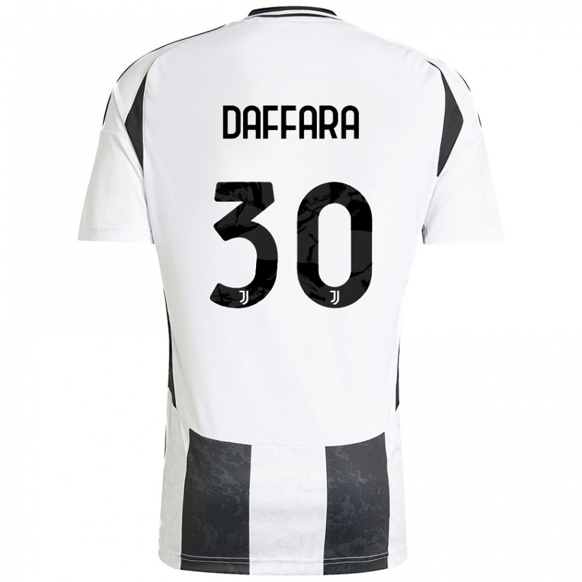 Kinder Giovanni Daffara #30 Weiß Schwarz Heimtrikot Trikot 2024/25 T-Shirt