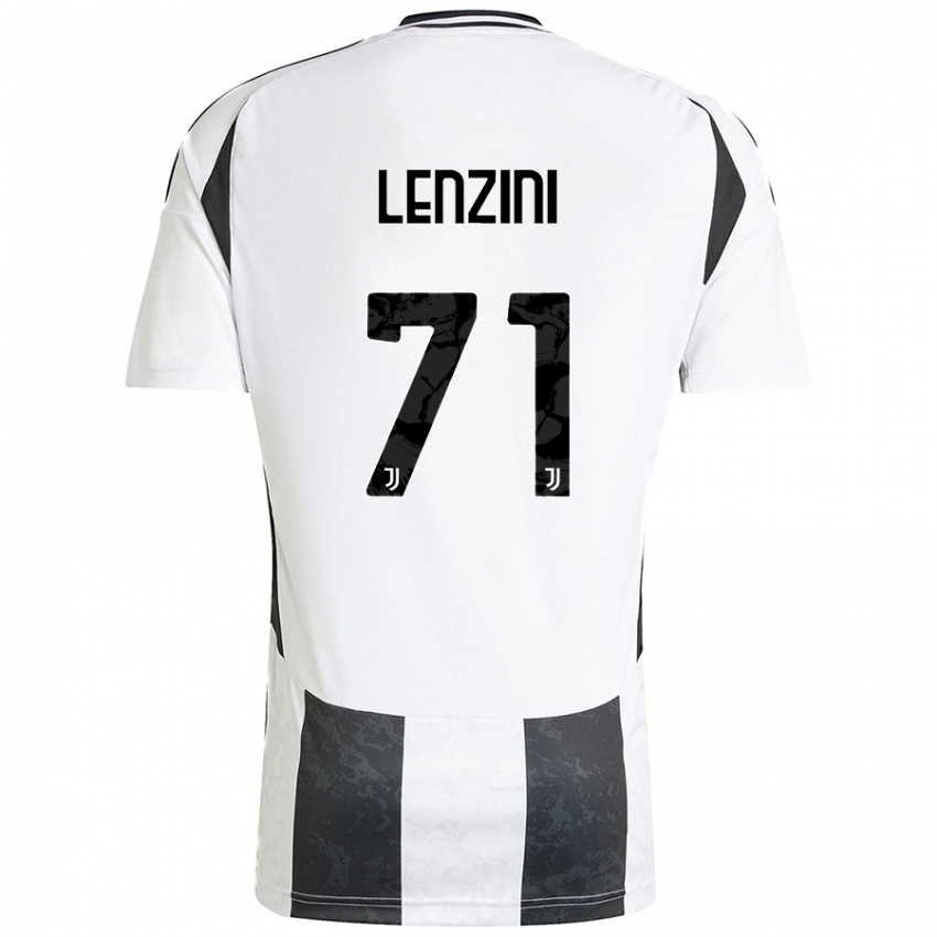 Kinder Martina Lenzini #71 Weiß Schwarz Heimtrikot Trikot 2024/25 T-Shirt