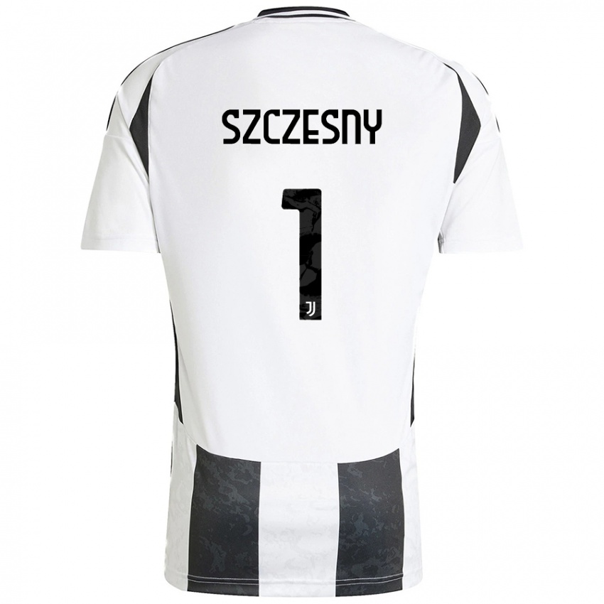 Kinder Wojciech Szczesny #1 Weiß Schwarz Heimtrikot Trikot 2024/25 T-Shirt