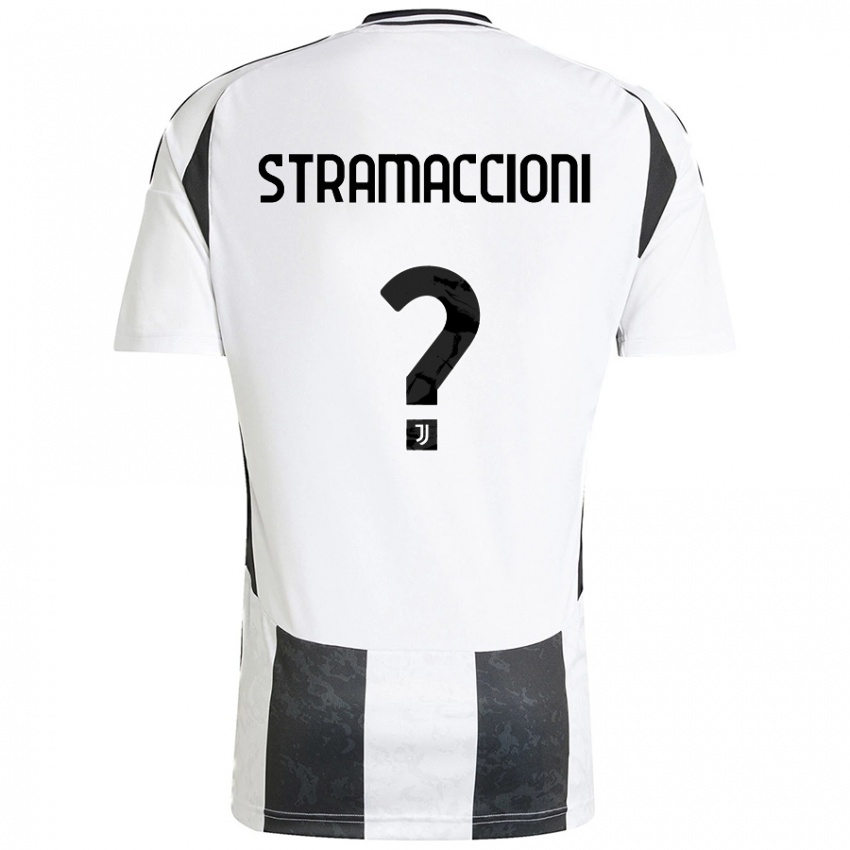 Kinder Diego Stramaccioni #0 Weiß Schwarz Heimtrikot Trikot 2024/25 T-Shirt