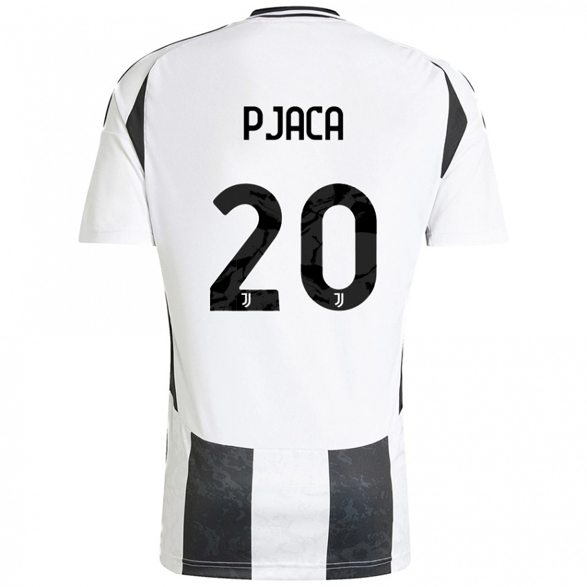 Kinder Marko Pjaca #20 Weiß Schwarz Heimtrikot Trikot 2024/25 T-Shirt