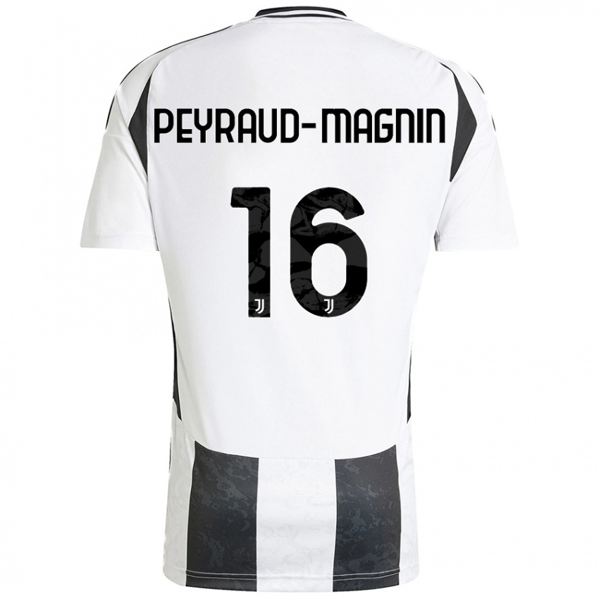 Kinder Pauline Peyraud-Magnin #16 Weiß Schwarz Heimtrikot Trikot 2024/25 T-Shirt