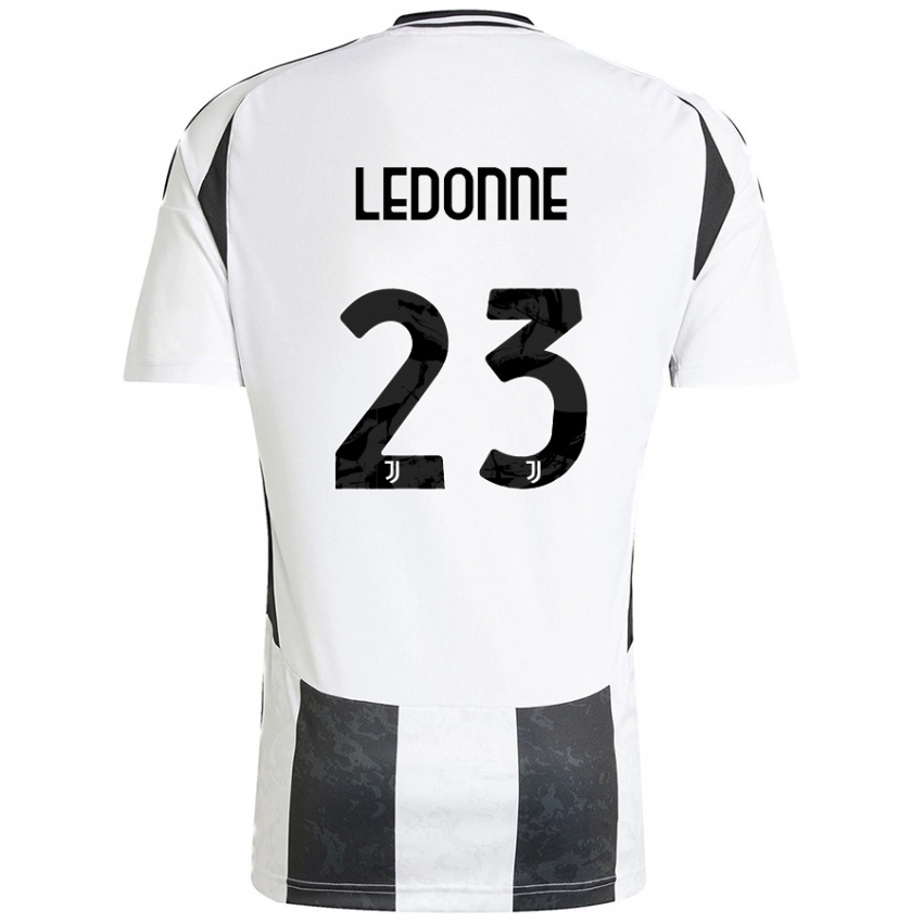 Kinder Nicolo Ledonne #23 Weiß Schwarz Heimtrikot Trikot 2024/25 T-Shirt