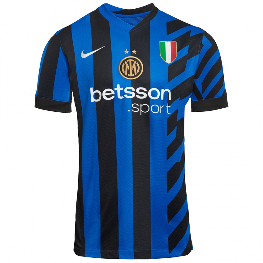 Kinder Francesco Acerbi #15 Blau Schwarz Heimtrikot Trikot 2024/25 T-Shirt