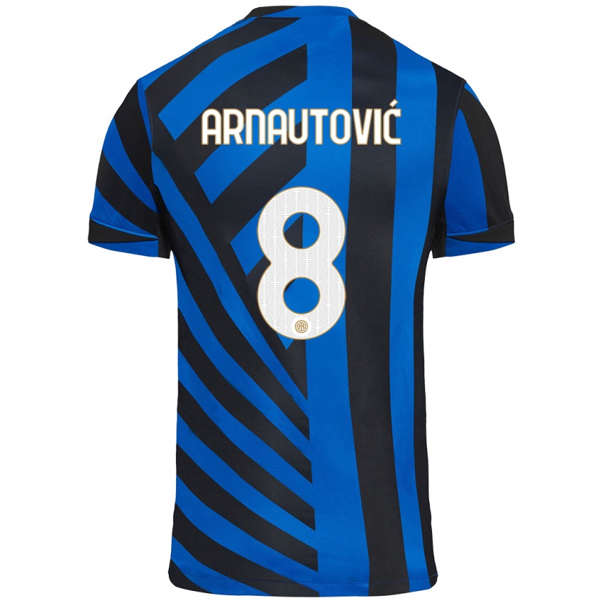 Kinder Marko Arnautovic #8 Blau Schwarz Heimtrikot Trikot 2024/25 T-Shirt