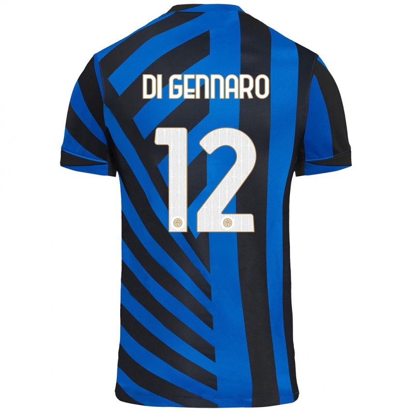 Kinder Raffaele Di Gennaro #12 Blau Schwarz Heimtrikot Trikot 2024/25 T-Shirt