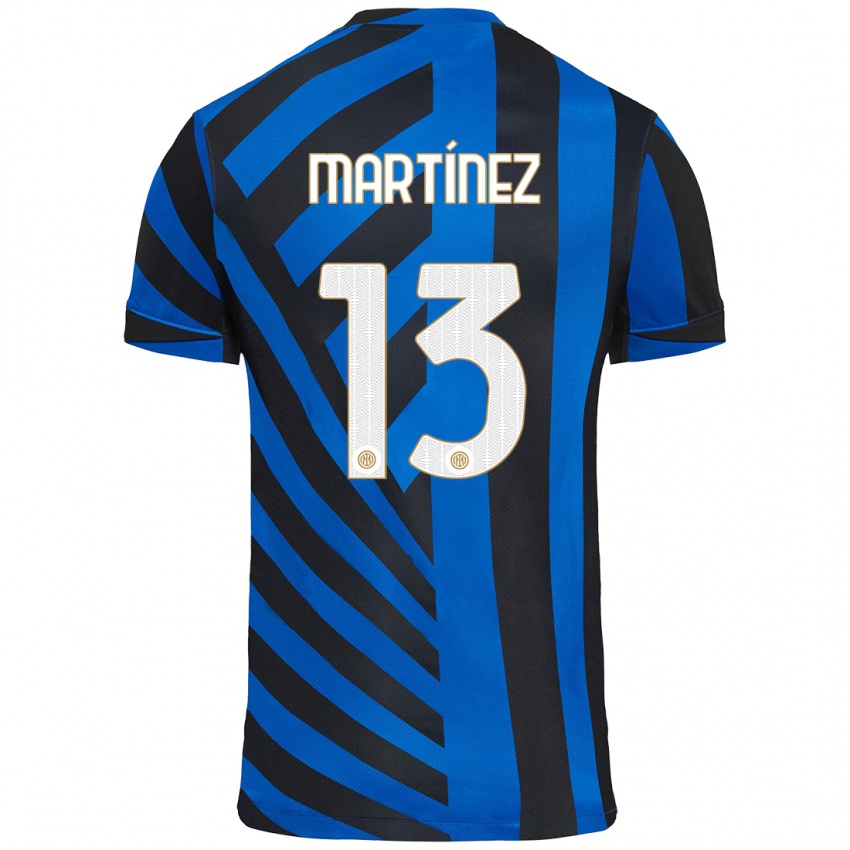 Kinder Josep Martínez #13 Blau Schwarz Heimtrikot Trikot 2024/25 T-Shirt