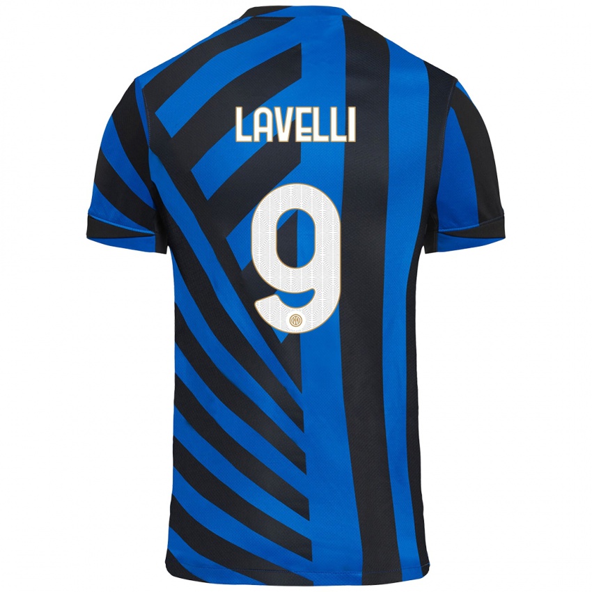 Kinder Matteo Lavelli #9 Blau Schwarz Heimtrikot Trikot 2024/25 T-Shirt