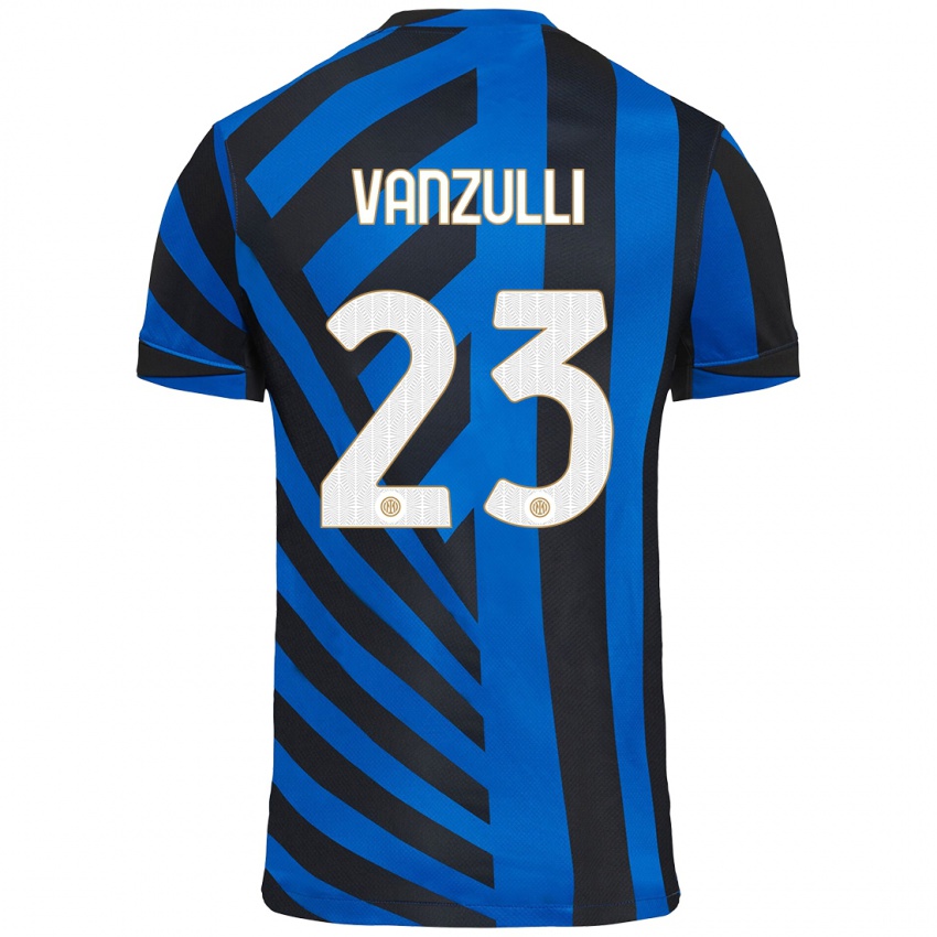 Kinder Marco Vanzulli #23 Blau Schwarz Heimtrikot Trikot 2024/25 T-Shirt