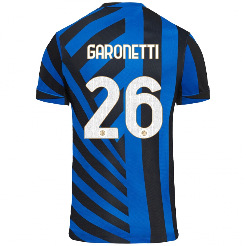 Kinder Gabriele Garonetti #26 Blau Schwarz Heimtrikot Trikot 2024/25 T-Shirt