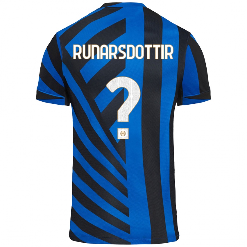 Kinder Cecilía Rán Rúnarsdóttir #0 Blau Schwarz Heimtrikot Trikot 2024/25 T-Shirt