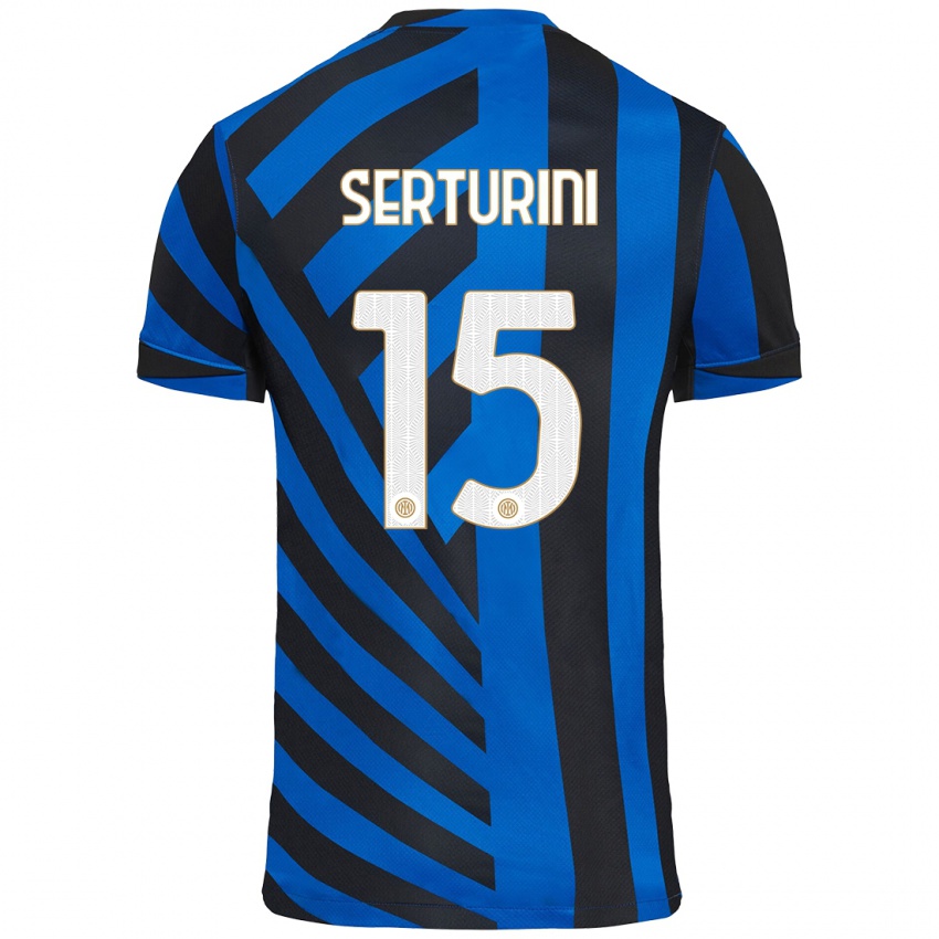 Kinder Annamaria Serturini #15 Blau Schwarz Heimtrikot Trikot 2024/25 T-Shirt