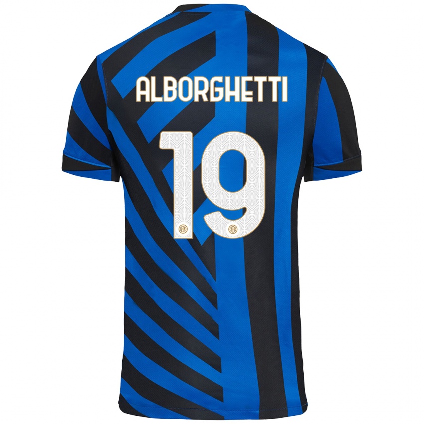 Kinder Lisa Alborghetti #19 Blau Schwarz Heimtrikot Trikot 2024/25 T-Shirt