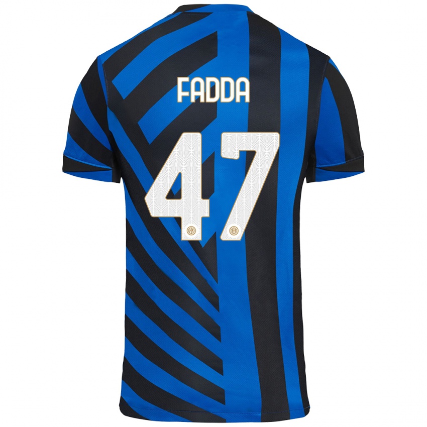 Kinder Paola Fadda #47 Blau Schwarz Heimtrikot Trikot 2024/25 T-Shirt