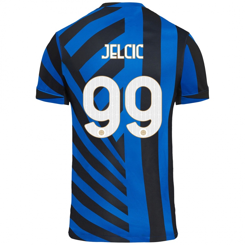 Kinder Maja Jelčić #99 Blau Schwarz Heimtrikot Trikot 2024/25 T-Shirt