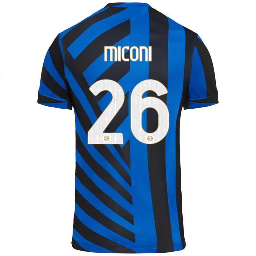 Kinder Riccardo Miconi #26 Blau Schwarz Heimtrikot Trikot 2024/25 T-Shirt