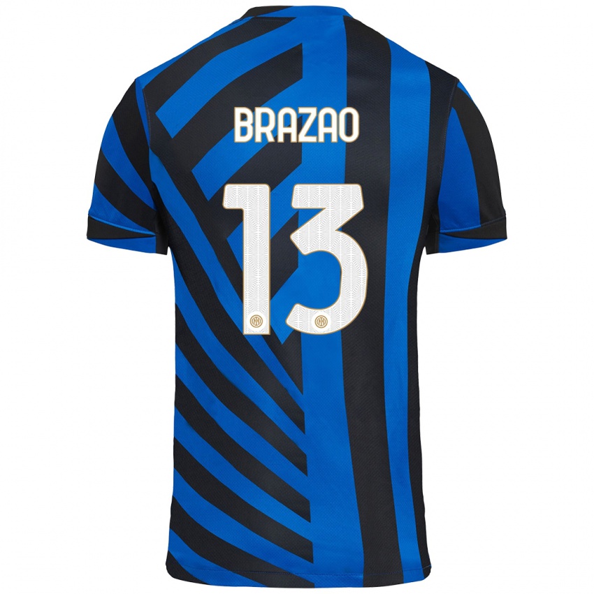 Kinder Gabriel Brazao #13 Blau Schwarz Heimtrikot Trikot 2024/25 T-Shirt