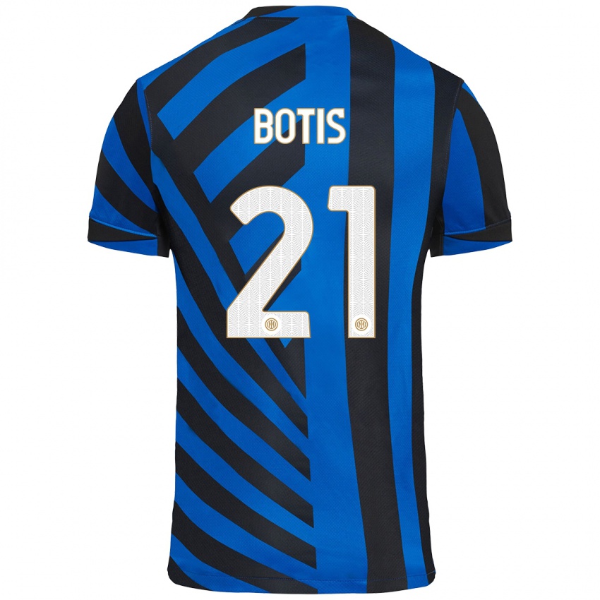 Kinder Nikolaos Botis #21 Blau Schwarz Heimtrikot Trikot 2024/25 T-Shirt