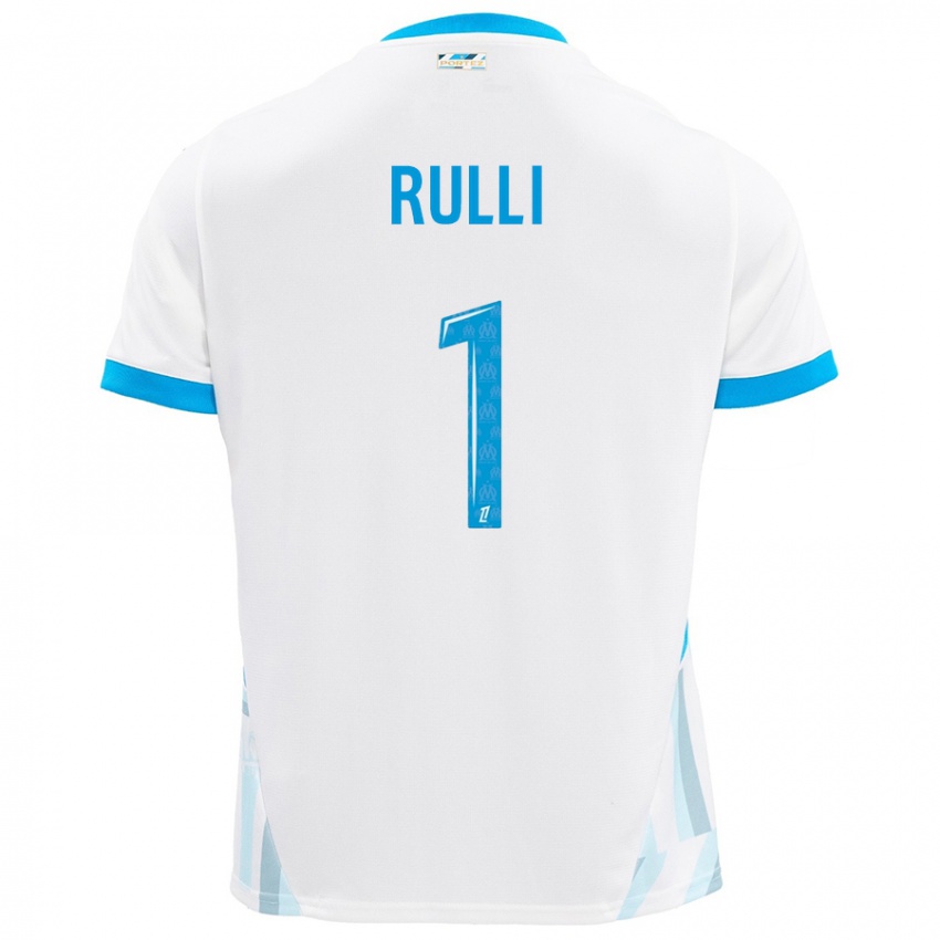 Kinder Gerónimo Rulli #1 Weiß Himmelblau Heimtrikot Trikot 2024/25 T-Shirt