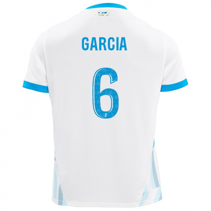 Kinder Ulisses Garcia #6 Weiß Himmelblau Heimtrikot Trikot 2024/25 T-Shirt