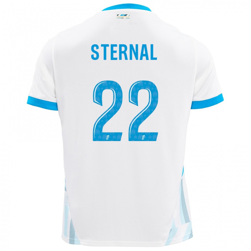 Kinder Enzo Sternal #22 Weiß Himmelblau Heimtrikot Trikot 2024/25 T-Shirt