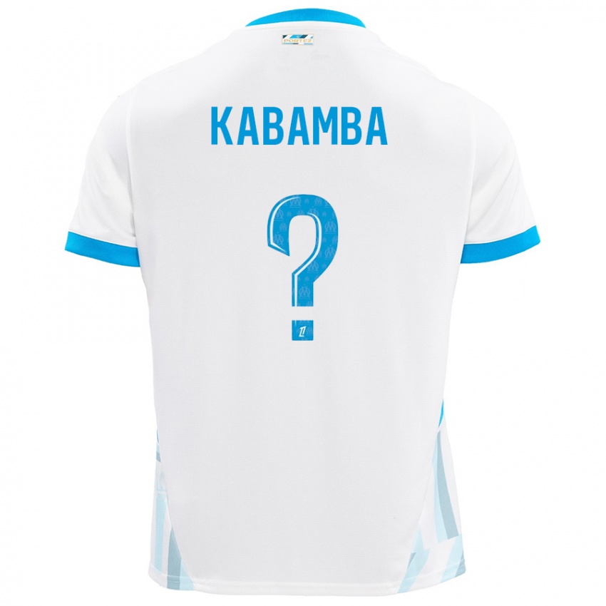 Kinder Alexis Kabamba #0 Weiß Himmelblau Heimtrikot Trikot 2024/25 T-Shirt