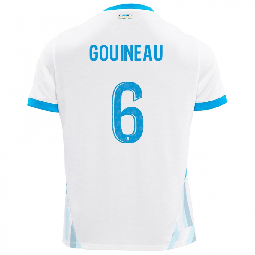 Kinder Coline Gouineau #6 Weiß Himmelblau Heimtrikot Trikot 2024/25 T-Shirt