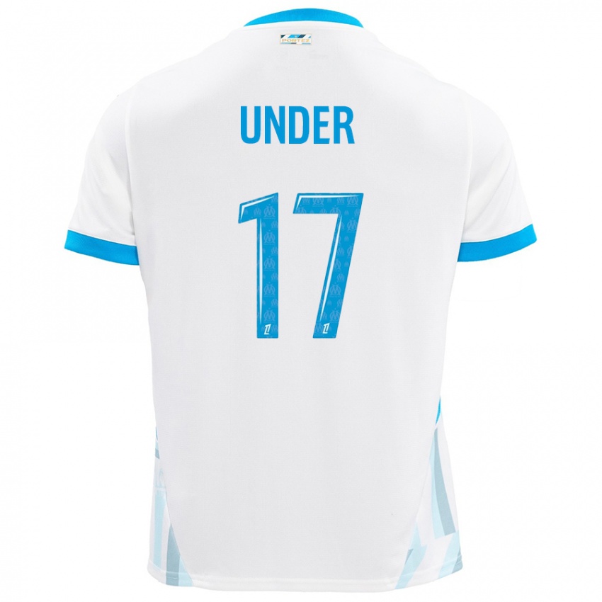 Kinder Cengiz Under #17 Weiß Himmelblau Heimtrikot Trikot 2024/25 T-Shirt