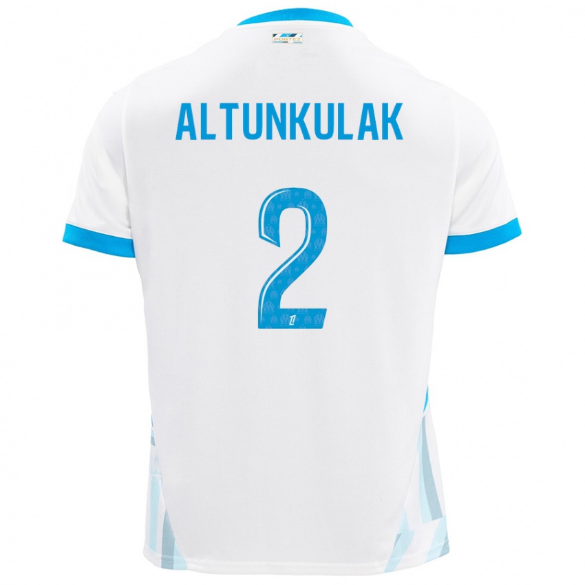 Kinder Selen Altunkulak #2 Weiß Himmelblau Heimtrikot Trikot 2024/25 T-Shirt