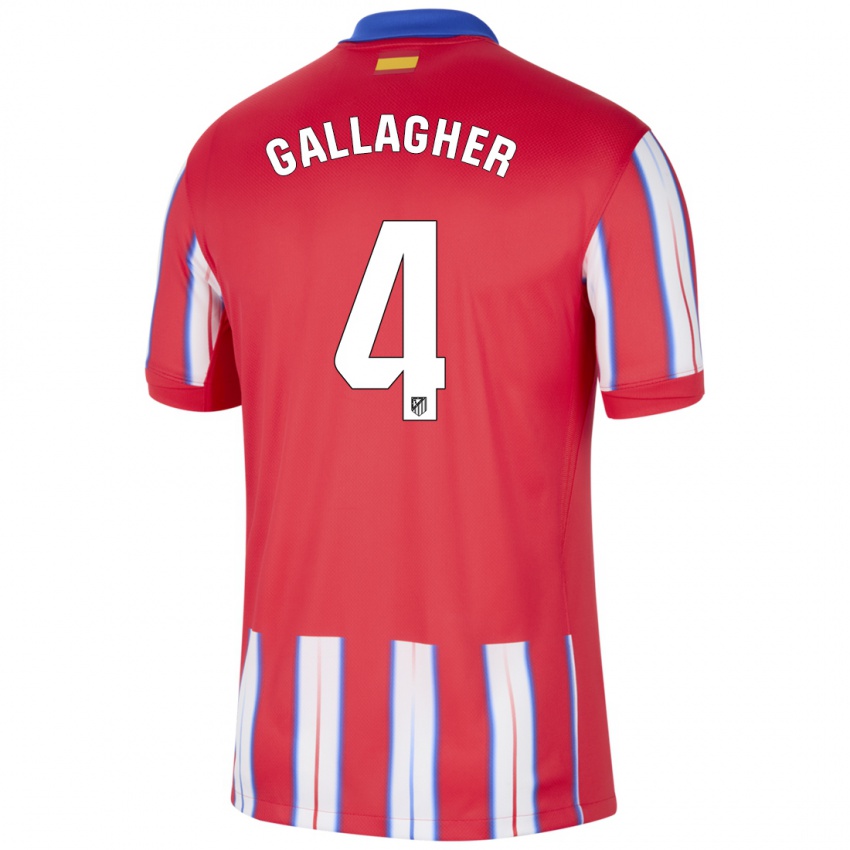 Kinder Conor Gallagher #4 Rot Weiß Blau Heimtrikot Trikot 2024/25 T-Shirt