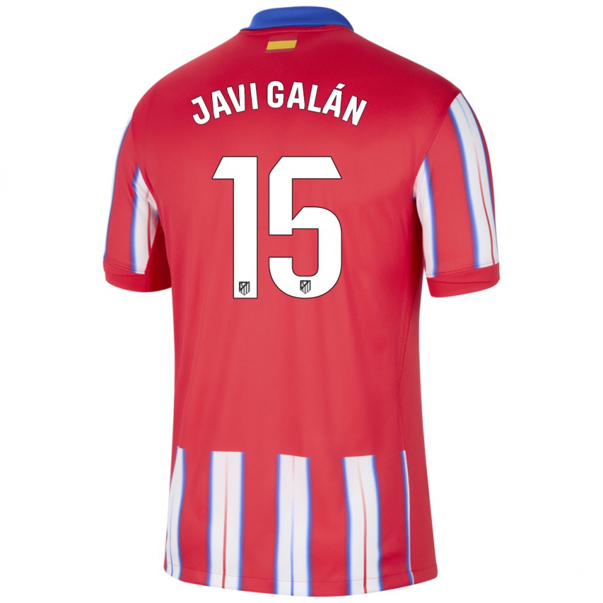 Kinder Javi Galán #15 Rot Weiß Blau Heimtrikot Trikot 2024/25 T-Shirt