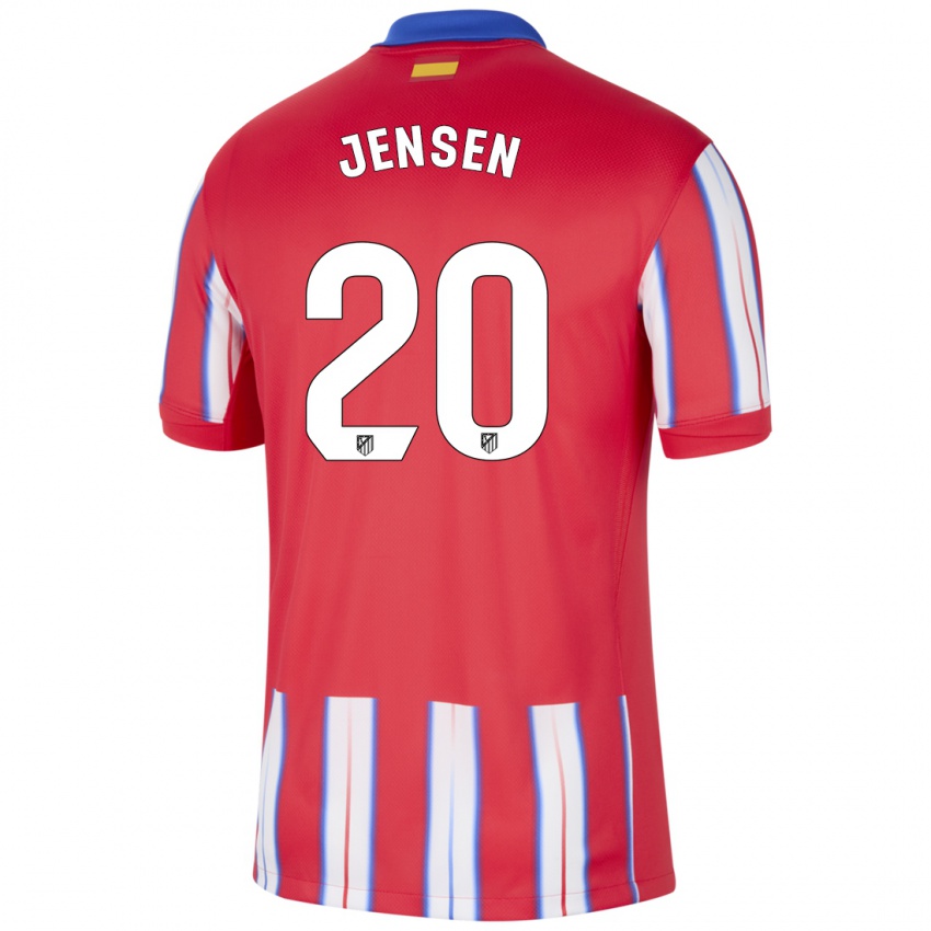 Kinder Synne Jensen #20 Rot Weiß Blau Heimtrikot Trikot 2024/25 T-Shirt