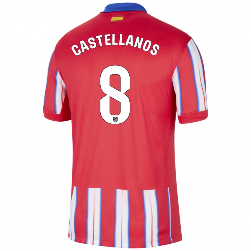 Kinder Jorge Castellanos #8 Rot Weiß Blau Heimtrikot Trikot 2024/25 T-Shirt