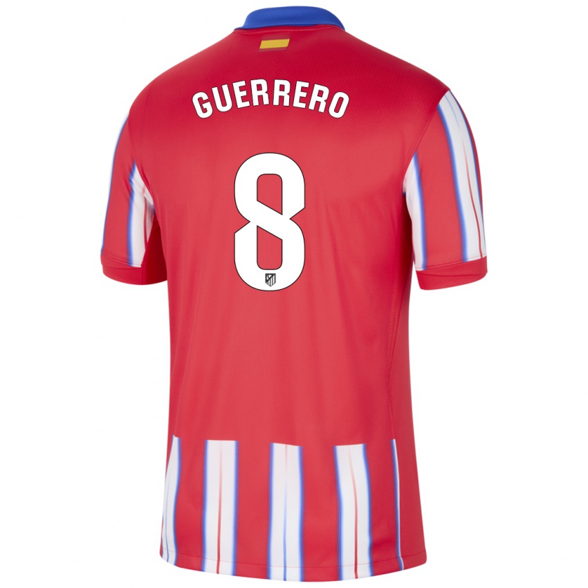 Kinder Irene Guerrero #8 Rot Weiß Blau Heimtrikot Trikot 2024/25 T-Shirt