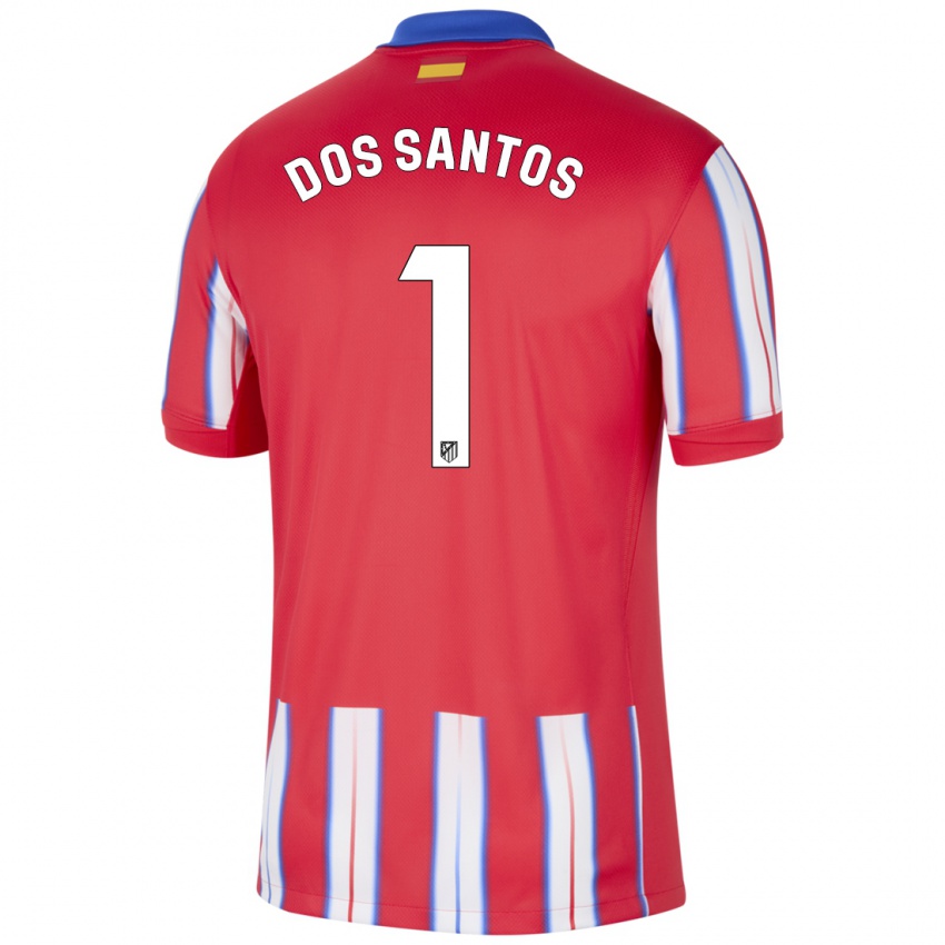 Kinder Alex Dos Santos #1 Rot Weiß Blau Heimtrikot Trikot 2024/25 T-Shirt