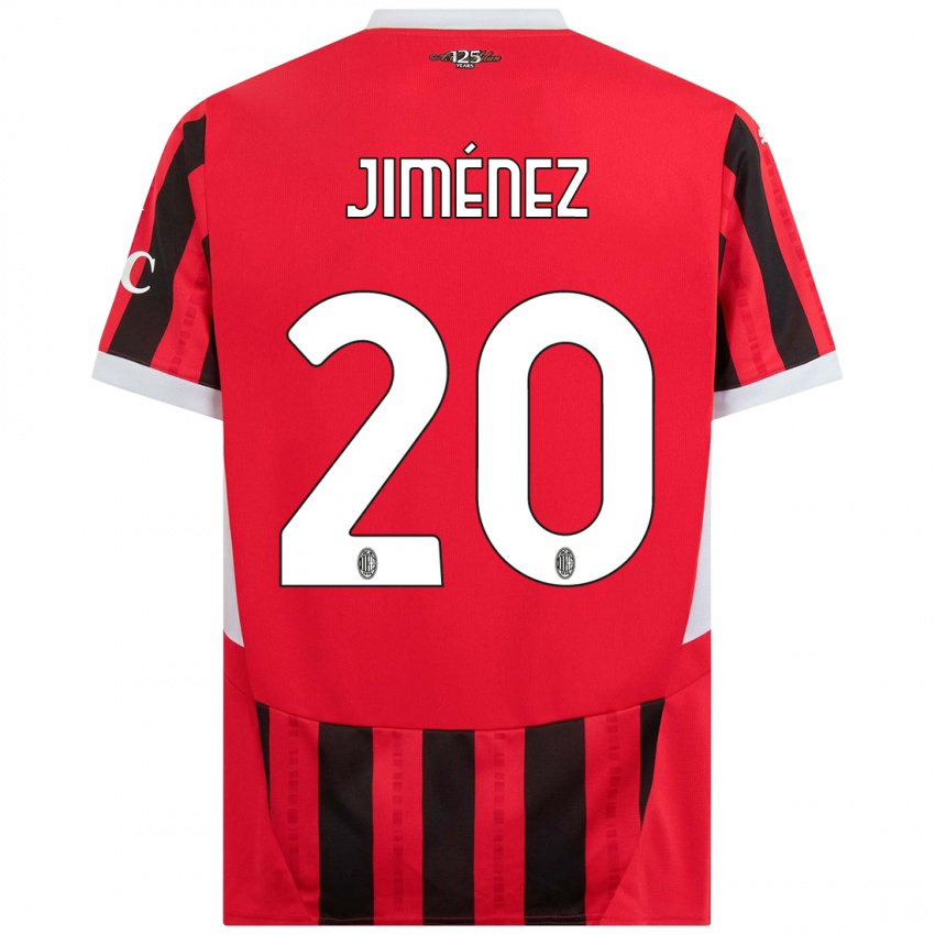 Kinder Álex Jiménez #20 Rot Schwarz Heimtrikot Trikot 2024/25 T-Shirt