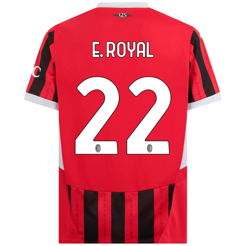 Kinder Emerson Royal #22 Rot Schwarz Heimtrikot Trikot 2024/25 T-Shirt