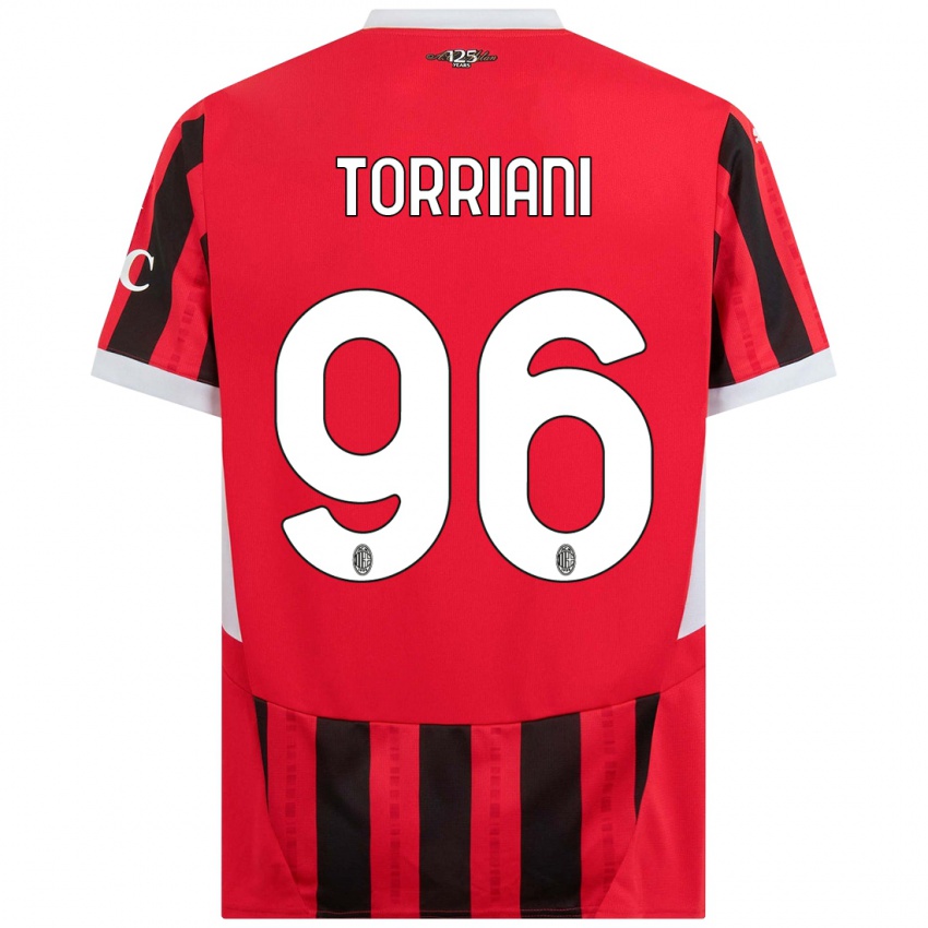 Kinder Lorenzo Torriani #96 Rot Schwarz Heimtrikot Trikot 2024/25 T-Shirt