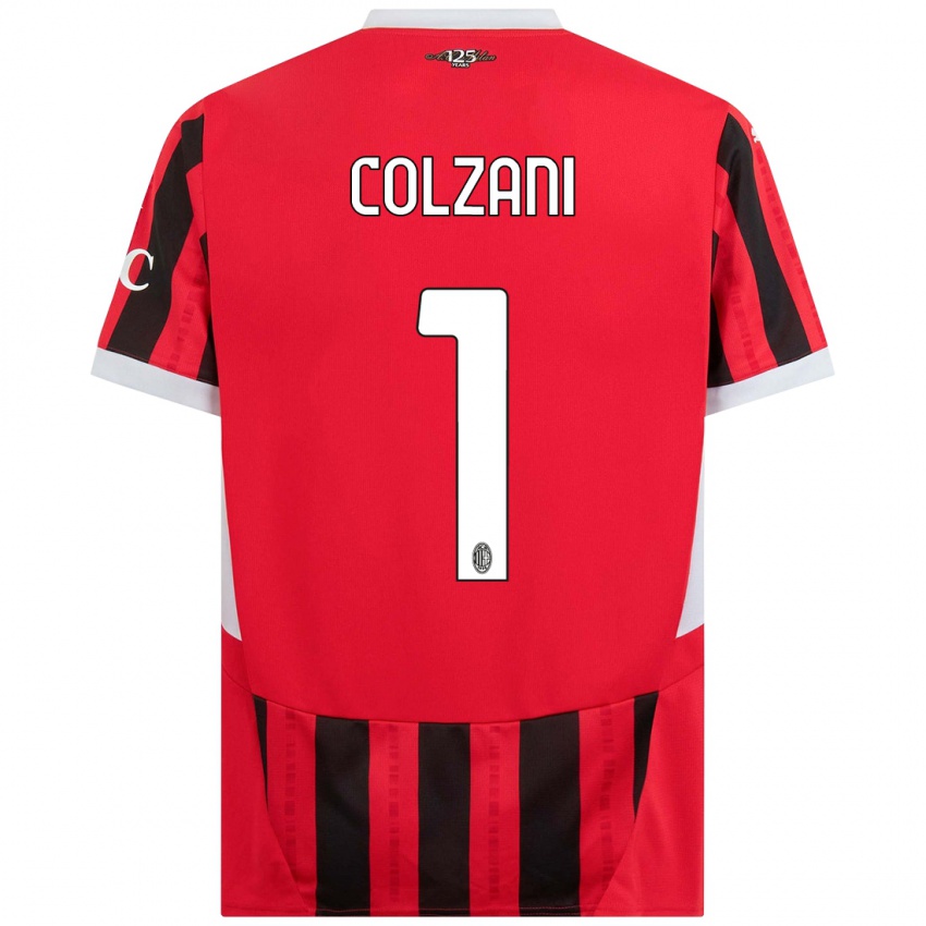 Kinder Edoardo Colzani #1 Rot Schwarz Heimtrikot Trikot 2024/25 T-Shirt